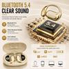 Open Ear Wireless Headphones Bluetooth 5.4, Comfortable Lightweight Earphones with LED Display, Touch Control & Type-C Charging
