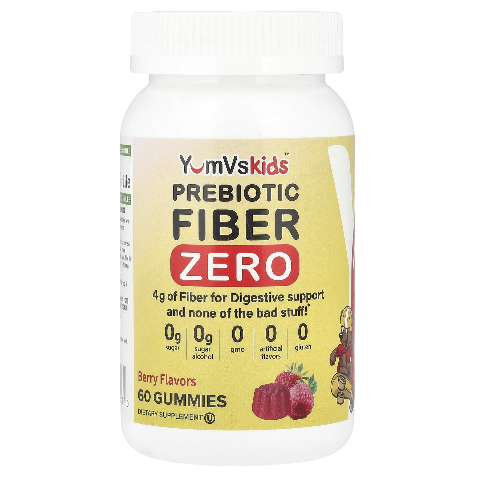 

Prebiotic Fiber Zero, Berry, 4G, 60 Gummies (2G per Gummy)