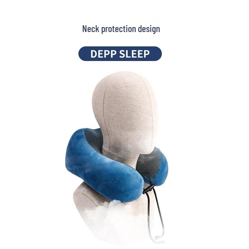 Portable Memory Foam Travel U-Shaped Neck Pillow Set