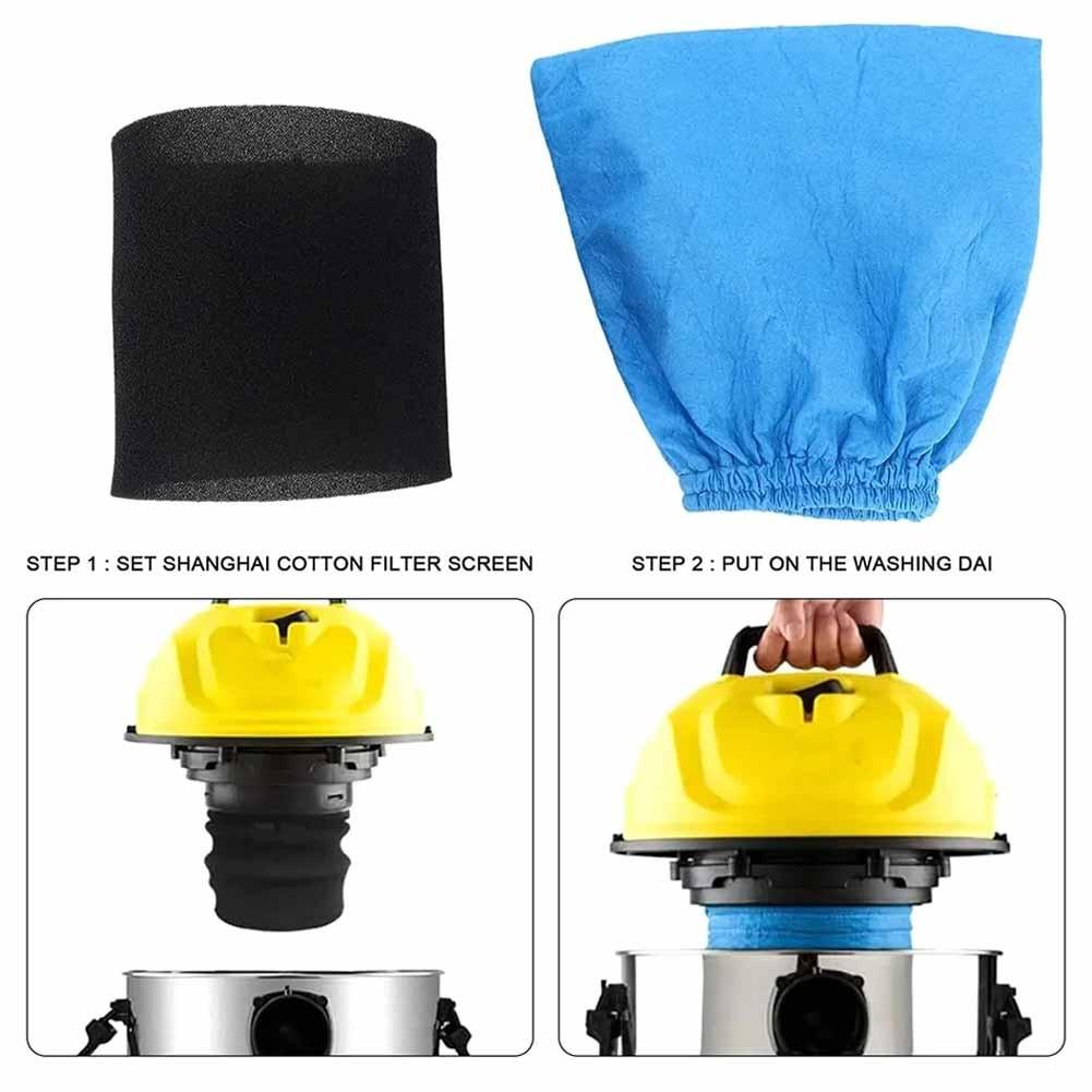 Robust Textile Filter Bags for Karcher Vacuum Cleaners Model MV and NT