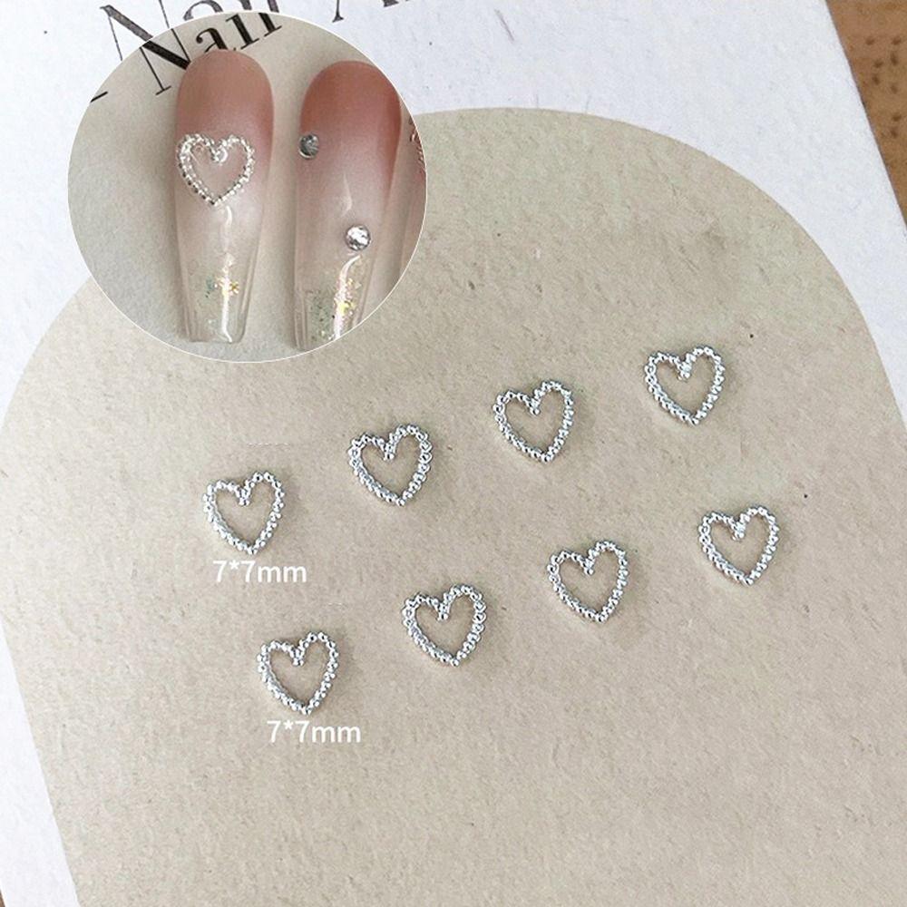 10 st/påse Mini Kärlek Nageldekorationer Superglänsande Nagelkortsdekorationer DIY Manikyrdesign Tillbehör