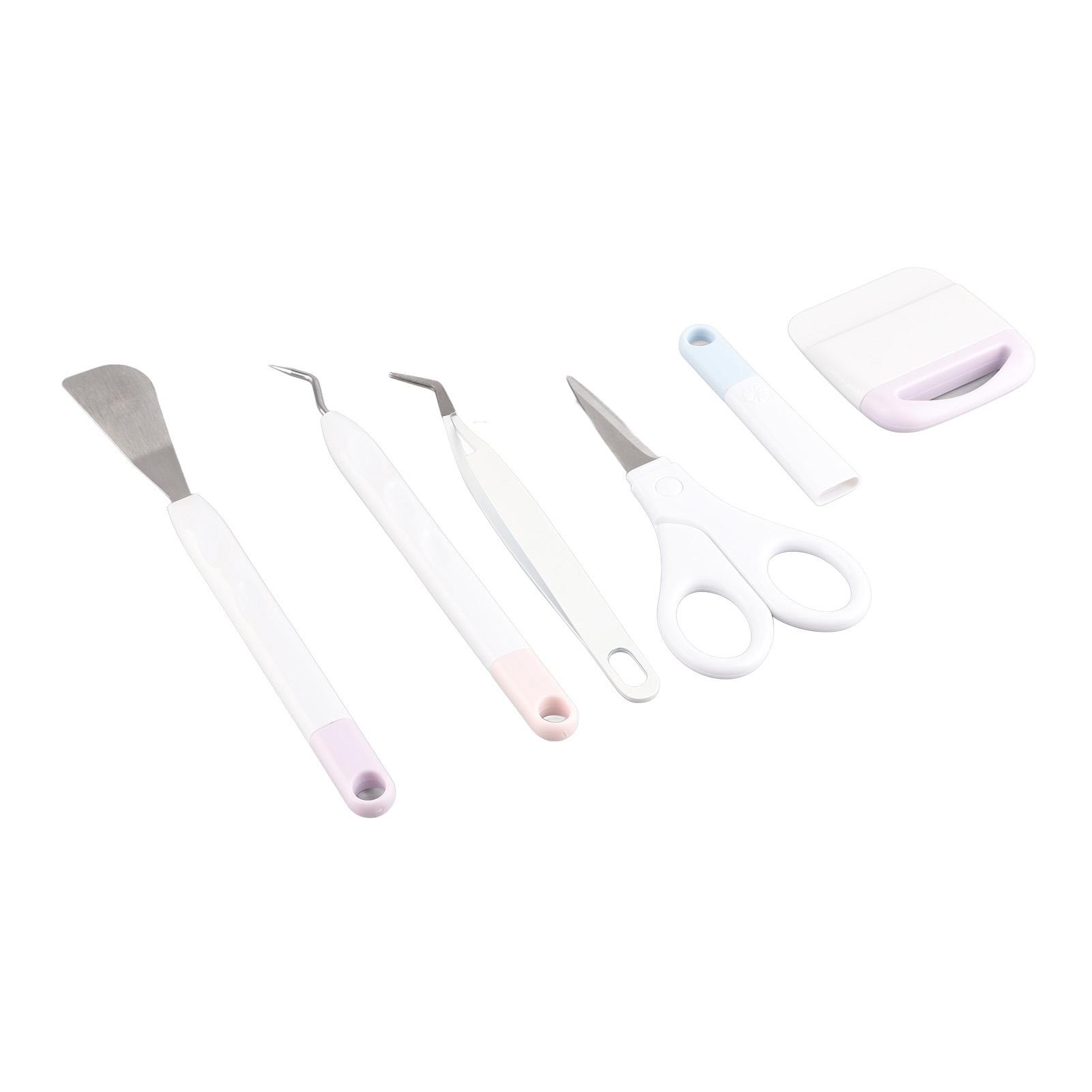 

6 шт. Набор инструментов для прополки винила, лопата, ножницы, петля, пинцет, инструменты для художественной резьбы по дереву для самостоятельной работы