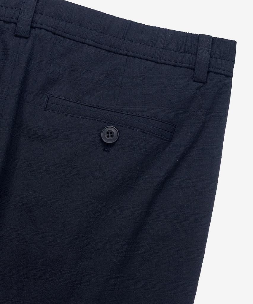 MINDBRIDGE [Couture] One-Puck Relaxed Fit Check Texture Seersucker Elastic Waist Pants