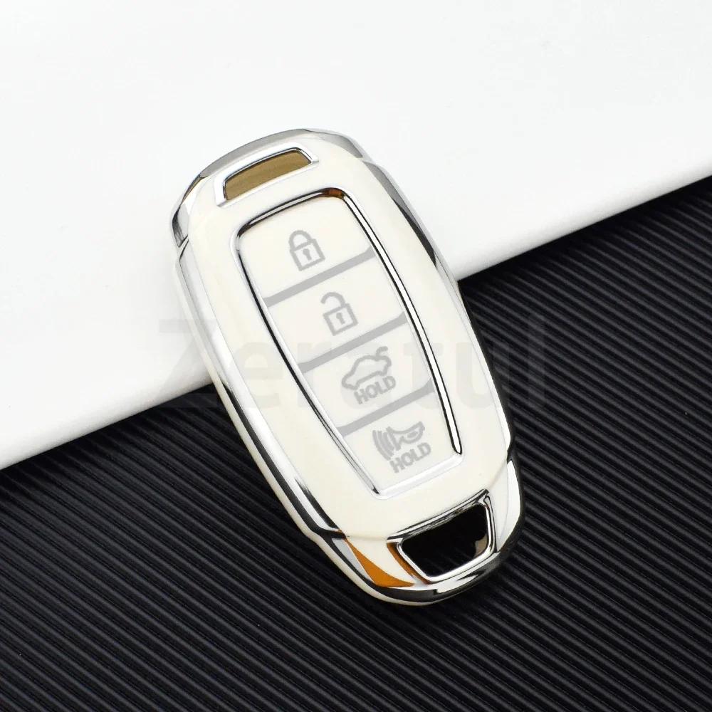 3/4/5 Buttons Car Key Case Cover Fob For Hyundai Kona Creta I20 I30 Ix35 Ix25 Elantra Grandeur Accent Solaris Sonata Palisade