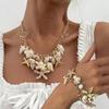 Pearl Shell Multilayer Necklace Conch Shell Clavicle Necklace Trendy Starfish Choker  Ladies