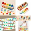 Wooden Shape Matching Color Classification Box Evil Child Puzzle Toy For Kids Ages 2 To 6