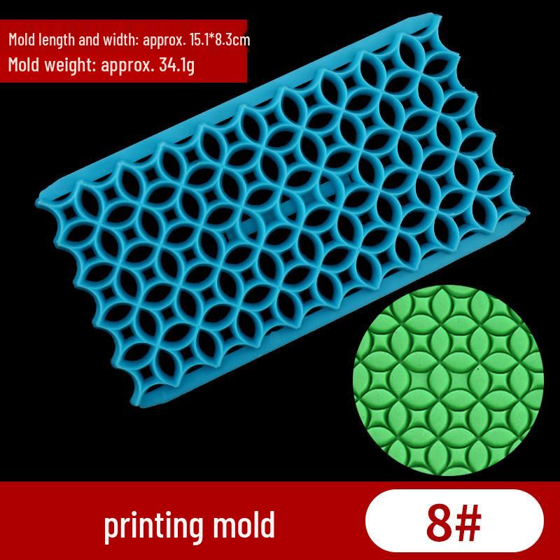 Ultra-leichte Polymer-Ton-Prägeform: Blatt-, Rosen-, Schneeflocken-, Rinden-Vorlagen