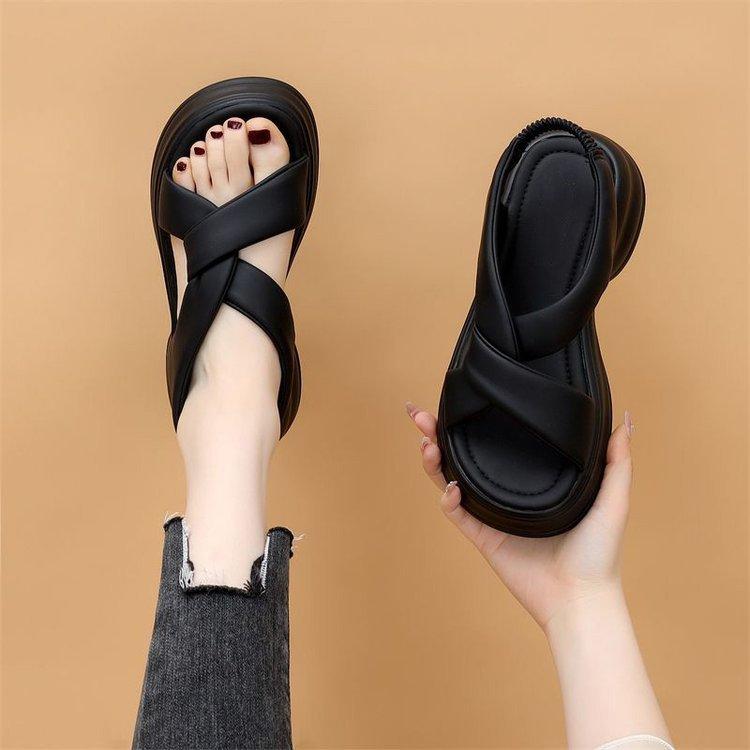 

Сандалии на толстой подошве, повседневная пляжная обувь 35 чёрный