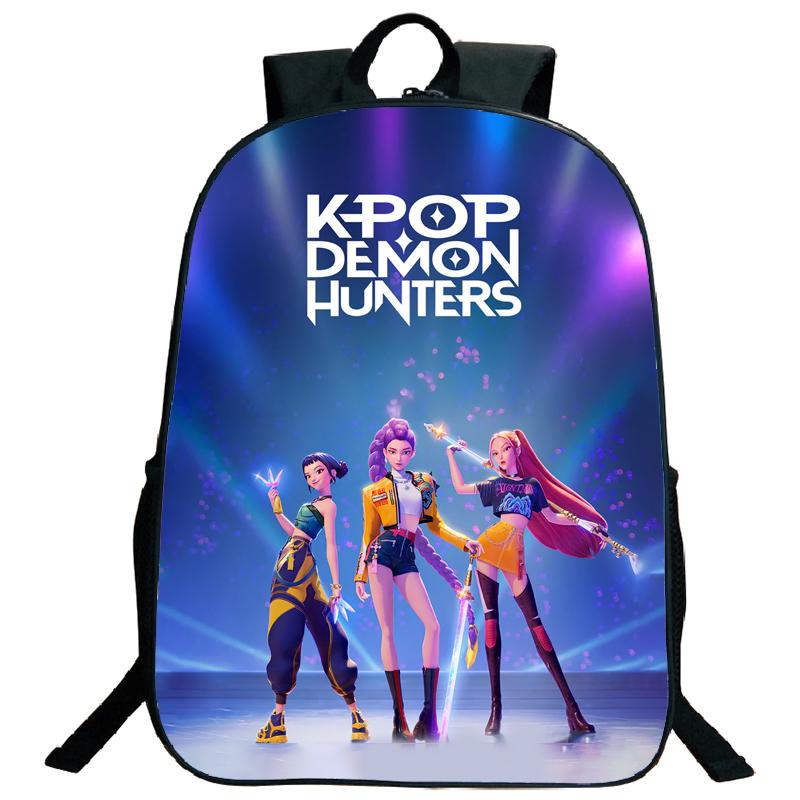 

K-pop Рюкзак Охотники на демонов Детский Huntrix Девочка Зои Руми Мира Студенческий Рюкзак Обратно в школу Саджа Мальчики Подростки Дорожная Наплечная сумка 7