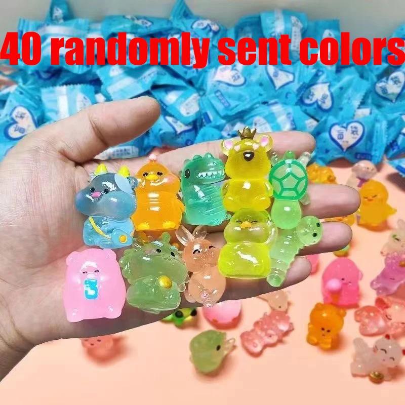 5/20/40pcs Luminous Animal Blind Bag Mini Blind Box Toys Cute Simulation Animal Model Kids Gifts Surprise Blind Bag Random