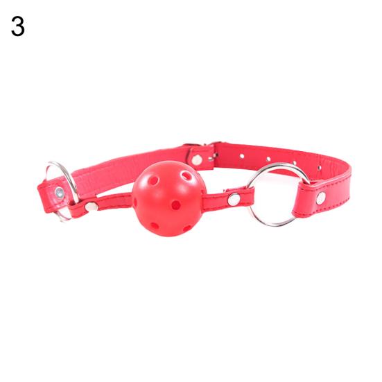 Mouth Gag Ball Harness Oral Fixation Restraints Bondage Adults Sex Game Toy