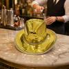 Disco Western Cowboy Hat for Men Women, Sparkly Silver Disco Mirror Hat for Music Festivals, Concerts, Western Party