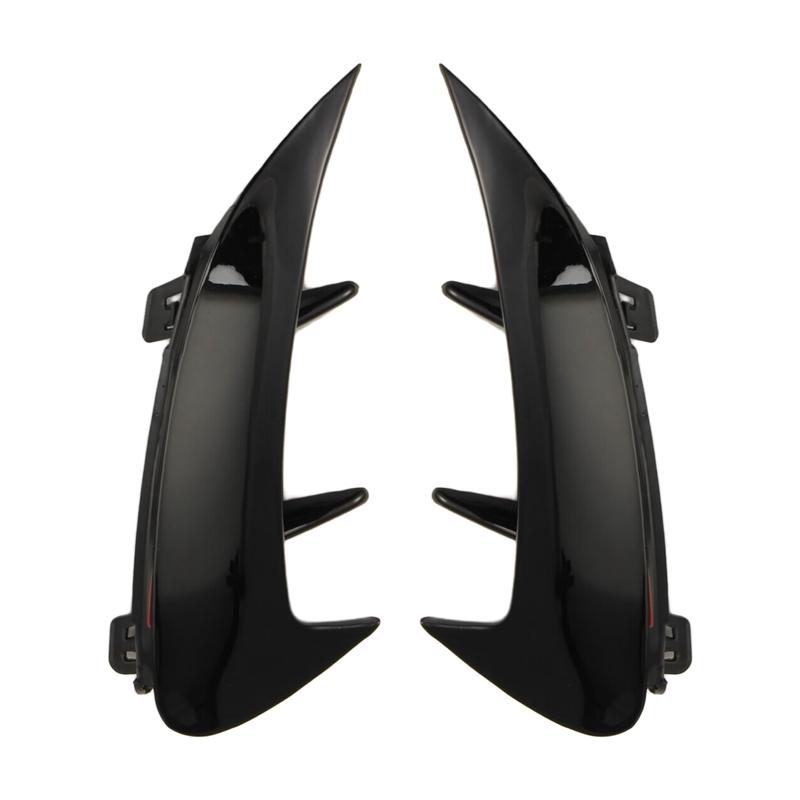 

Buckle Style Car Rear Bumper Splitter Spoiler Cover Trim Rear Fog Lamp For A-Class W177 + Bright Black