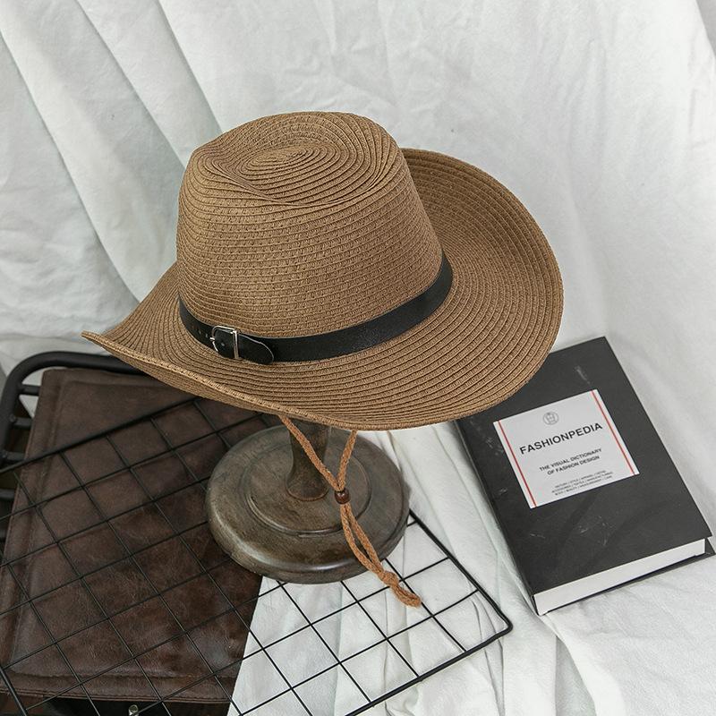Sonnenhut mit Hutauflagenverstärkung, breiter Strohhut für den Außenbereich, für Männer und Frauen, atmungsaktiv, faltbar