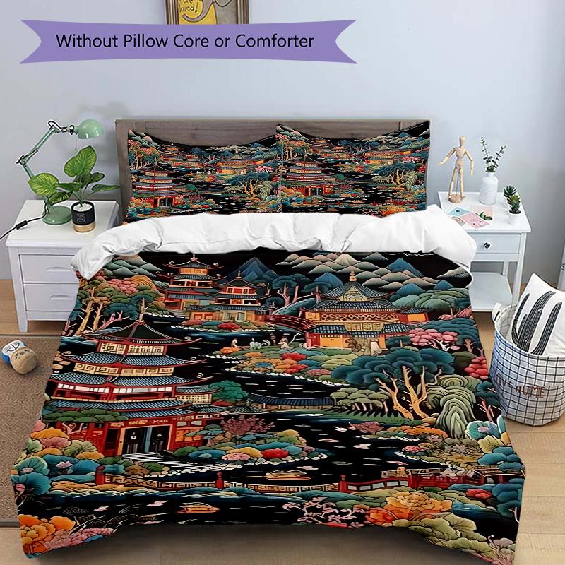 

3pcs Anime Cartoon Design Comforter Set with One Quilt Cover and Two Pillowcases (No Core) - Festive Gift for Bedroom and Guest Room Decoration, Polye 135x200cm
