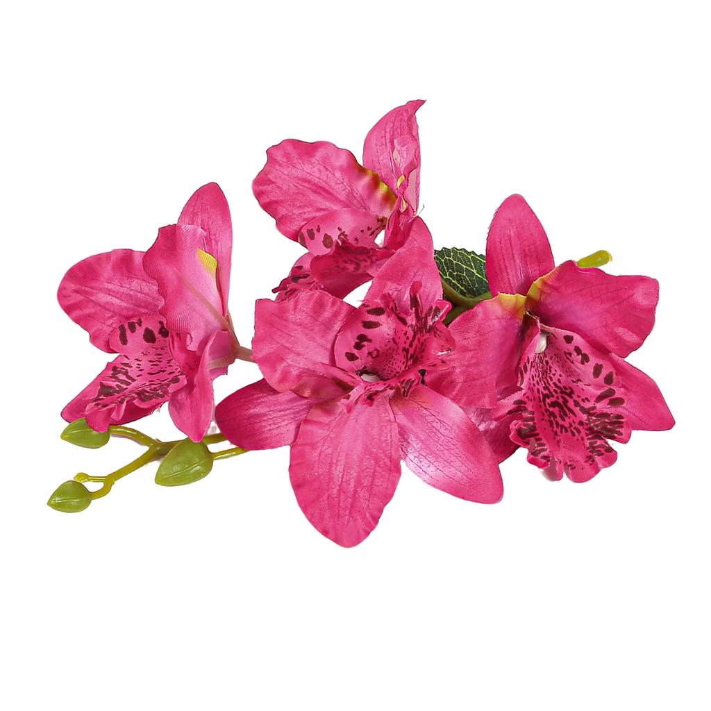 Hawaiian Artificail Orchid Hair Clip Summer Beach Hair Decoration Bohemian Flower Hair Accessory for Women and Girls