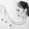 Double Layer Butterfly Pendant Pearl Alloy Pants Chain for Hip Hop Dancers Punk Girl Boy Harajuku Jeans Side Chain Bags Chain