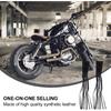 Garneck Motorcycle Lever Tassels Fringe Leather Motorcycle Lever Handlebar Throttle Brake Clutch Grip Covers Wraps