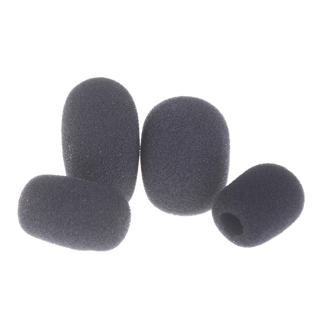 10Pcs Microphone Headset Grill Windscreen Sponge Foam Black Mic Cover