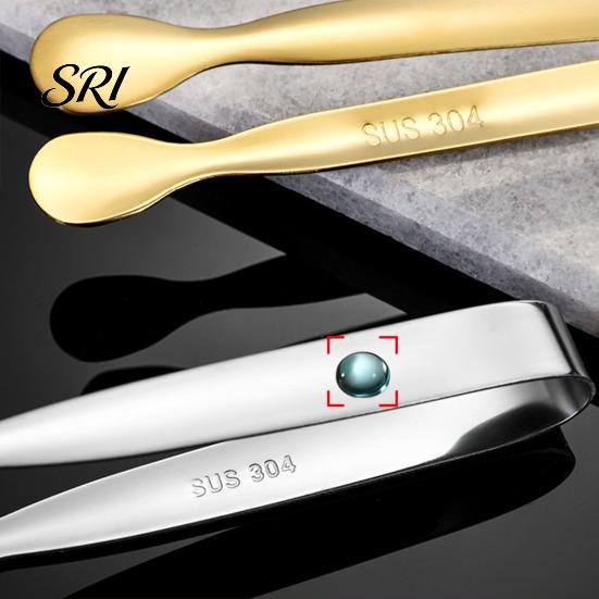 Rose Gold Ice Clip Clamp Stainless Steel Electroplated Tongs Durable Food Grade Rust-resistant for Bar Kitchen Sugar Cube Tong Set