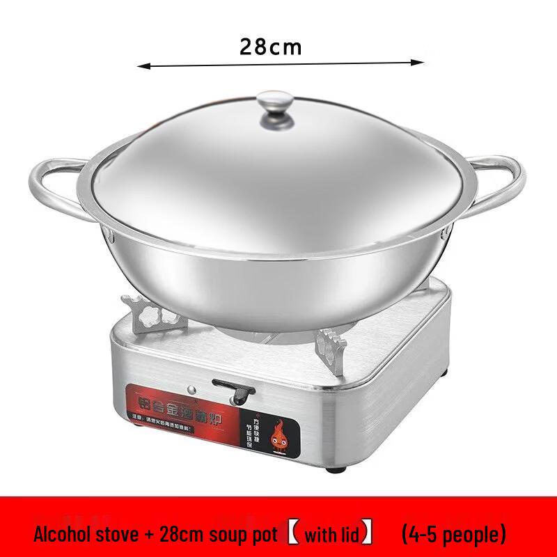 ZISIZ Aluminum Alloy Alcohol Stove Mini Hot Pot