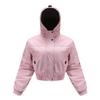 Womens Cargo Hooded Cotton Coat Solid Color Thick Fall Winter Outerwear S-XXL