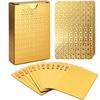 Cartas de jogar à prova d'água, cartas de plástico douradas para pôquer, novidades, ferramentas para jogos de tabuleiro, festa familiar, entretenimento ao ar livre