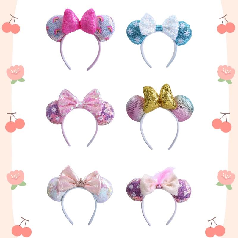 Handgefertigtes Prinzessinnen-Stirnband mit schimmernden Pailletten Ideal für Erwachsene und Kinder Regenbogenfarben