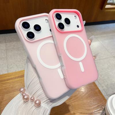 Luxury 2 In1 Candy Magnetic Wireless Charging Case for IPhone 17 Air 12 13 14 15 16 Pro Max TPU+PC Shockproof Bumper Cover