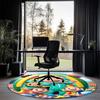 Cocomelon Printed Round Rug Carpet Chair Rug Area Rug Entryway Doormats,for Office Chair Living Room Bedroom Kitchen Room.
