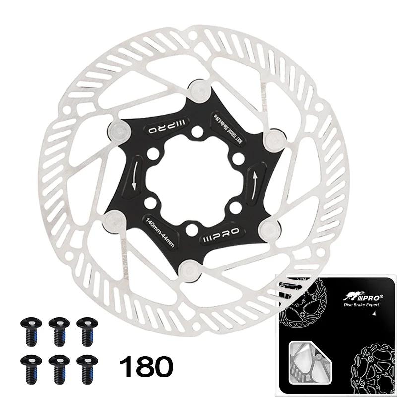 IIIPRO Tarcza Hamulcowa Rotor Rowerowy 140/160/180/203MM Tarcza Hamulcowa Roweru Szosowego Odprowadzanie Ciepła 6 Śrub Pływający Rotor Rowerowy