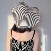 2026 Summer Versatile Foldable Color-Blocked Striped Wide-Brimmed Sun Hat For Beach Vacations And Sun Protection