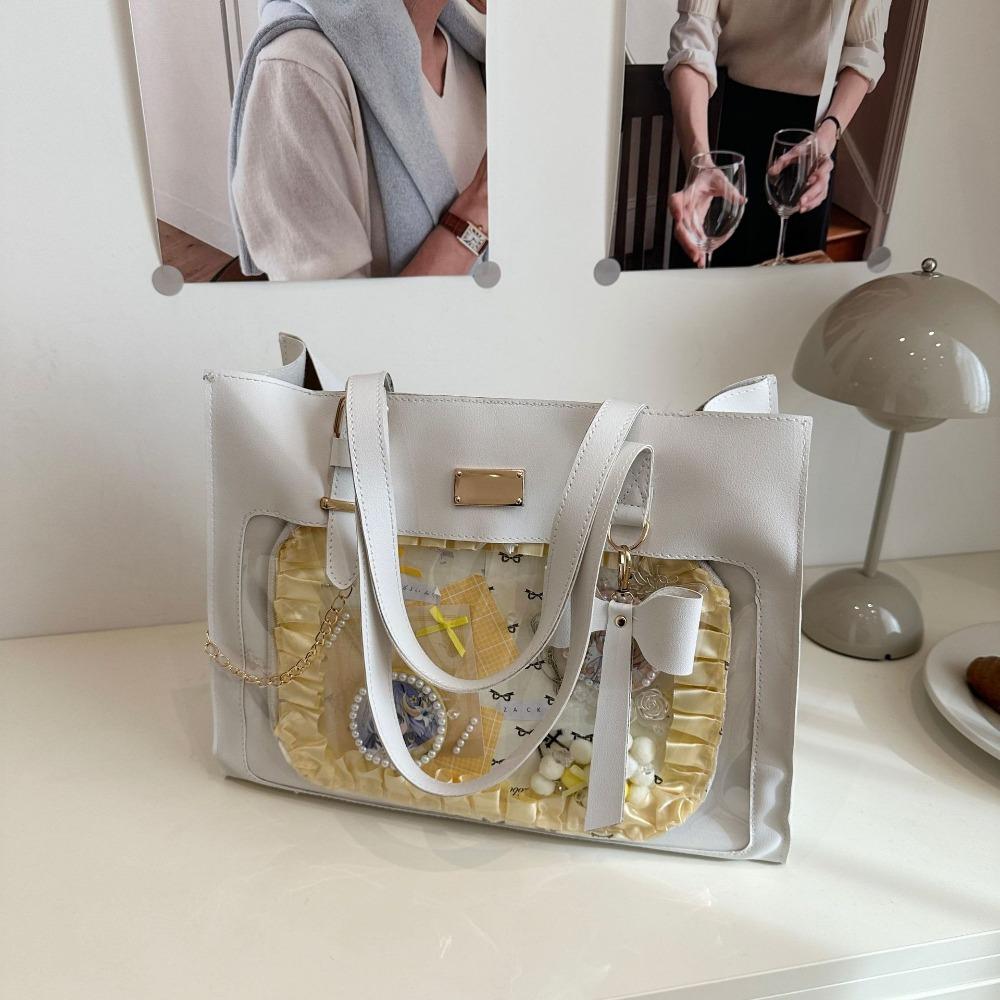 Japanese Style Transparent Itabag Y2k Lolita Handbag Portable JK Shoulder Bag Travel