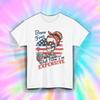 Born Free Now Expensive Shirt Funny Skeleton USA Girl Patriotic Humor Tee S-5XL