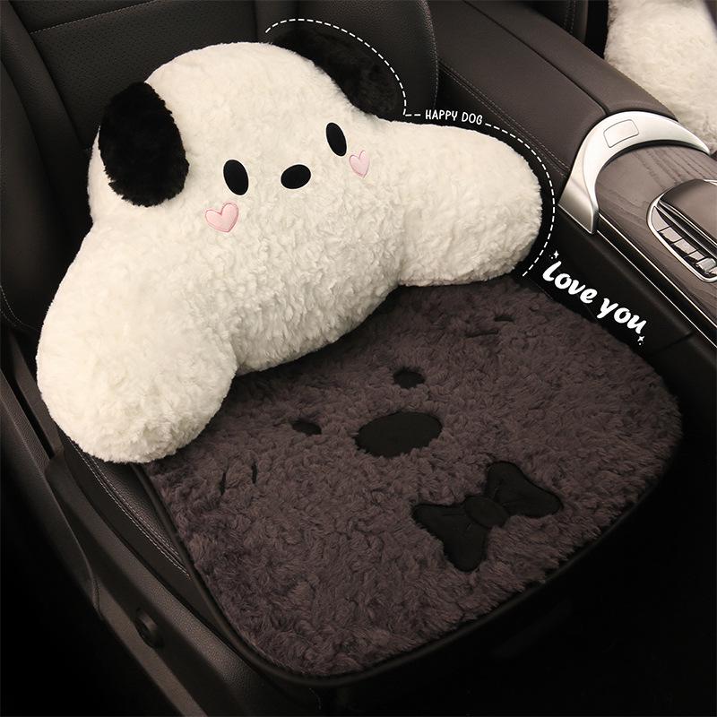 Cartoon Winter Plush Heated Seat Cushion with USB for Car or Office