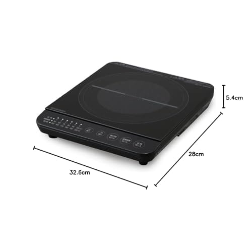 Iris Ohyama IH Komfyr 1 Brenner IH Cooking Heater 1400W Bordplate Design IHK-T391-B