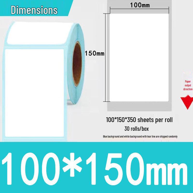 Three-Proof Thermal Label Paper 100x100mm & 70x20mm - Customizable for Label Printing