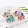Cartoon diamond studded elephant keychain, Korean version, creative women's handbag keychain, elephant pendant