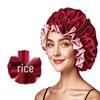Double-layer Satin Lace Nightcap - Silk Imitation Hair Protection Cap