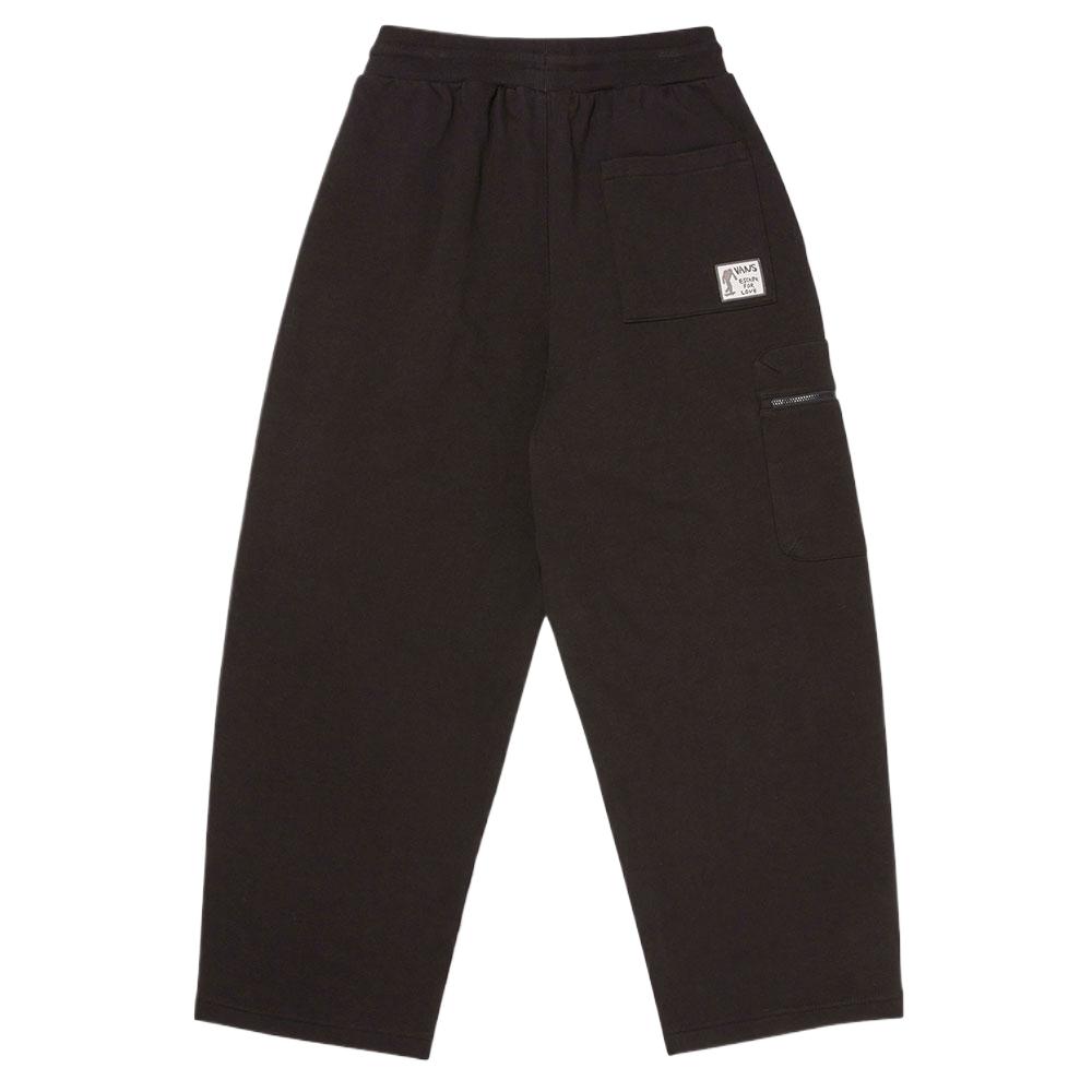 Vans X Bolin Collaboration Asian Artist Series Elastic Waist Drawstring Solid Color Casual Pants Unisex pants Black VN000KDRBLK1