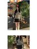 2026 Spring/Autumn High-End Gray Wool Blend Slimming A-Line High-Waisted Midi Skirt - Korean Style for Women