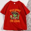 Relax Gringo Im Legal Lizard Tshirt Funny Mexican Party Tshirt Cotton Short Sleeve Round Neck Tee Loose Breathable T Shirts