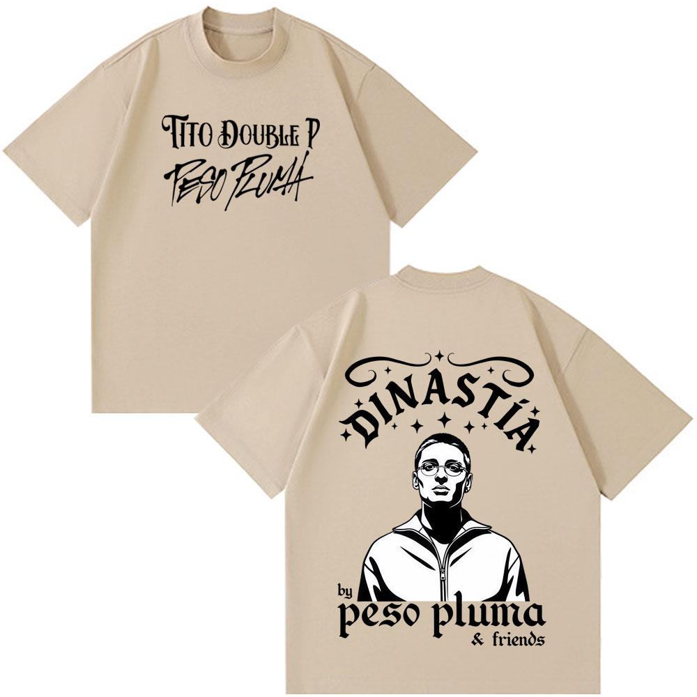 Peso Pluma Dinastia TOUR 2026 Print Tees Men Women Fashion Clothing Tshirt Shortsleeved Cotton Loose Casual Tshirts Fan Gifts