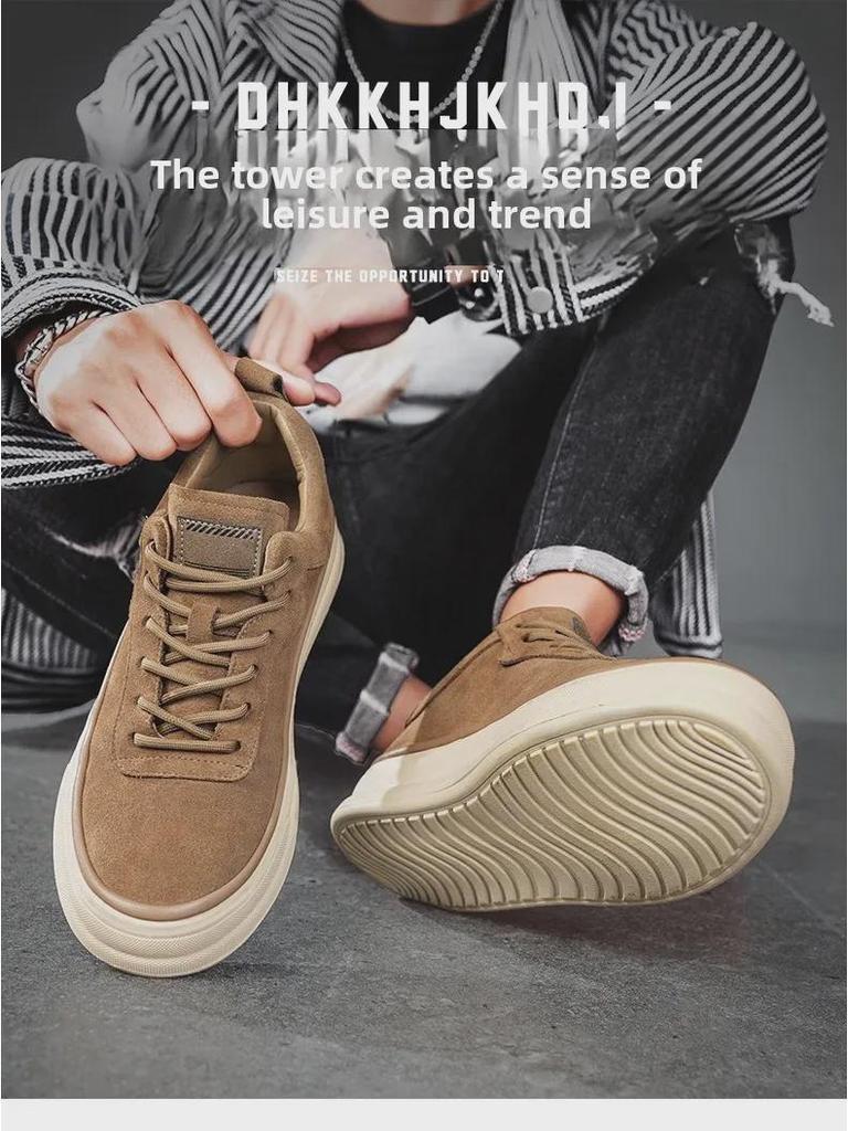 2025 Vår Herrskor Koreansk Stil Låga Sneakers: Trendiga vardagliga sportskor i allmatchande stora storlekar
