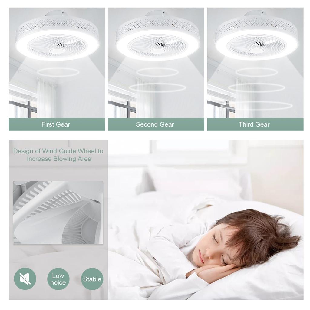 50cm 80W Modern Smart Led Ceiling Fan with Lights Bedroom Decor Cool Ventilator Lamp Control By App/Remote Control