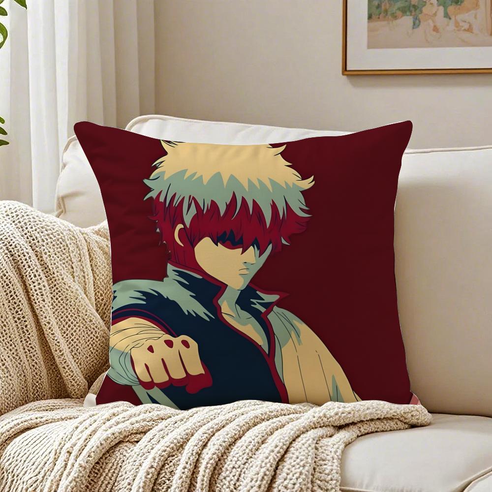 Anime Parody GGintama Cushion Cover Pillowcase Antidustmite living Room Sofa Decor Cushion Room