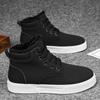 Plus Size 48 Men's High Top Boots Winter New Men's Waterproof Snow Boots Plush Warm Outdoor Cotton Shoes Khaki Black Denim Boots