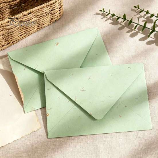 Premium Stationery for Literary Letters 10PCS Petal Art Envelopes, Real Floral Texture Design, Thick Paper Western Style Fresh Envelopes Thank