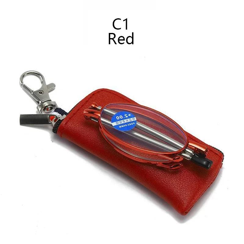 Titanium Alloy Reading Glasses Foldable Presbyopia Men Women Ultra Light With Case Anti Blue Light 1.0 1.5 2.0