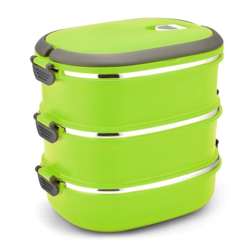 Stainles Steel Food Storage Container Many Tiers Insulated Lunch Boxs for Home Use